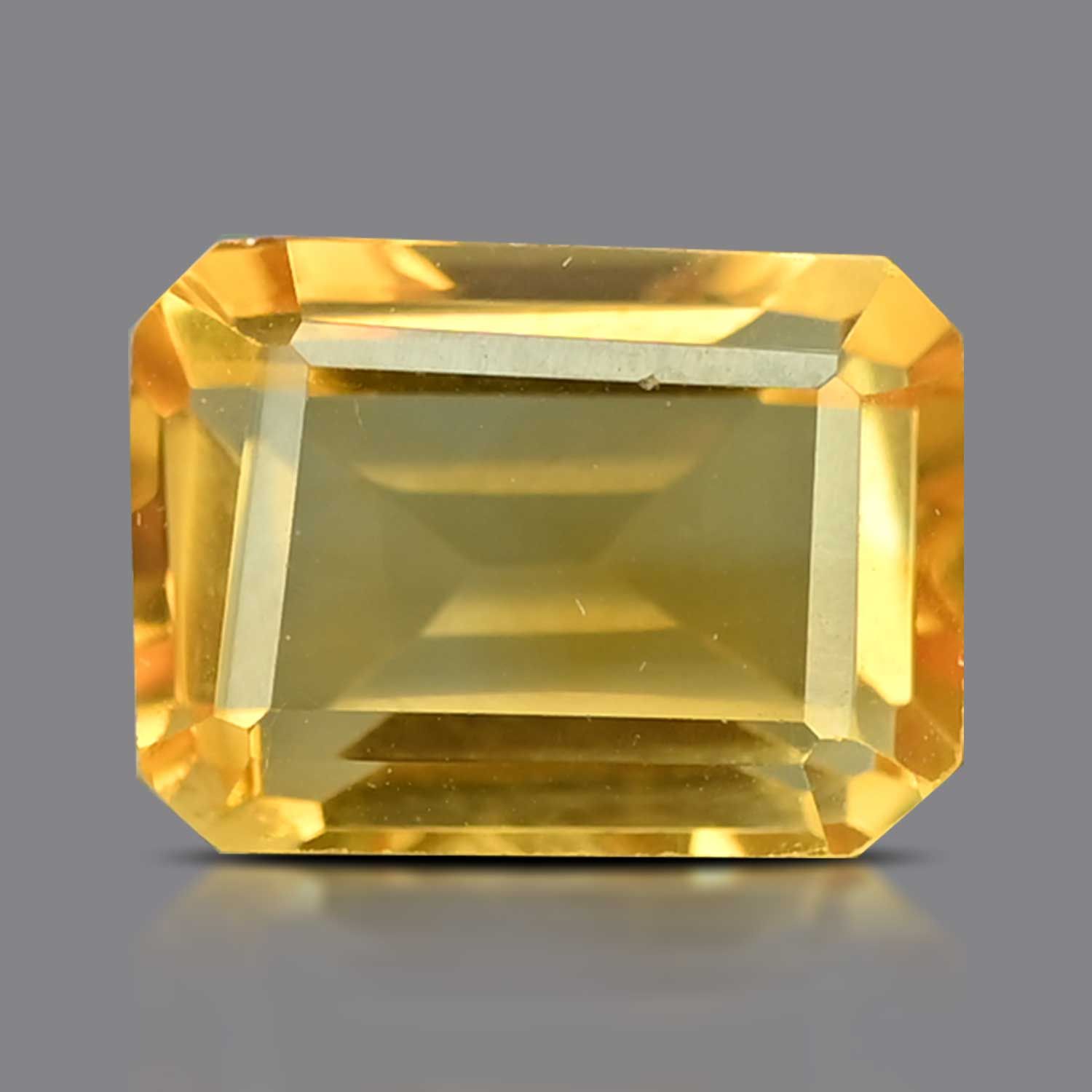 CITRINE FACETED 4.64ct YELLOW EC BRAZIL NONE