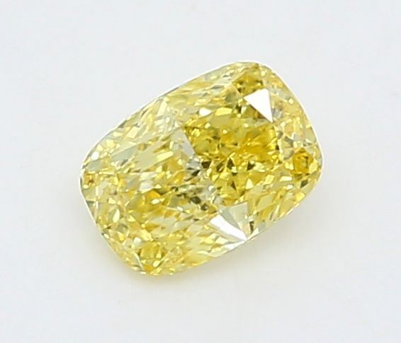 0.18 CT Fancy Vivid Yellow CUSHION BRILLIANT