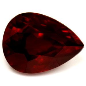 Rubin 1,54 ct, czerwony, szlif gruszka