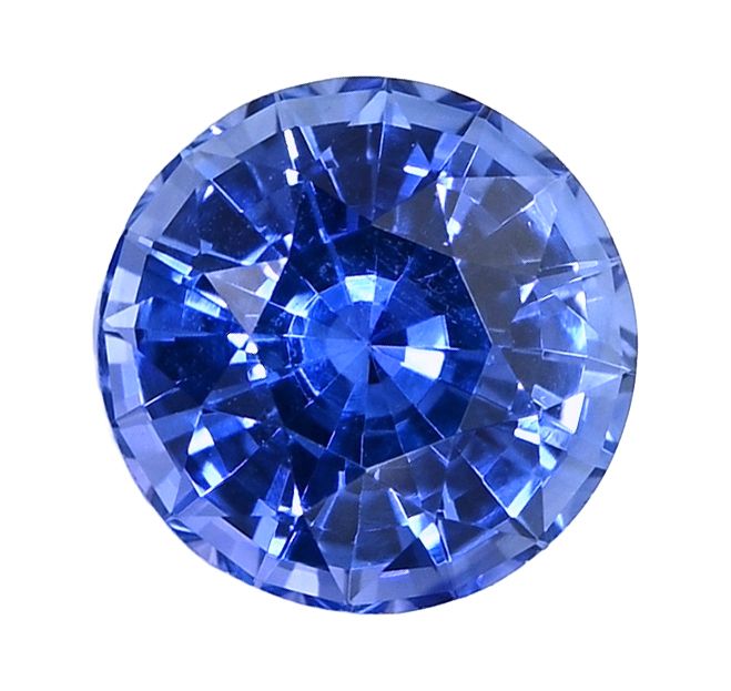 Szafir 1,04 ct, niebieski, szlif okrągły