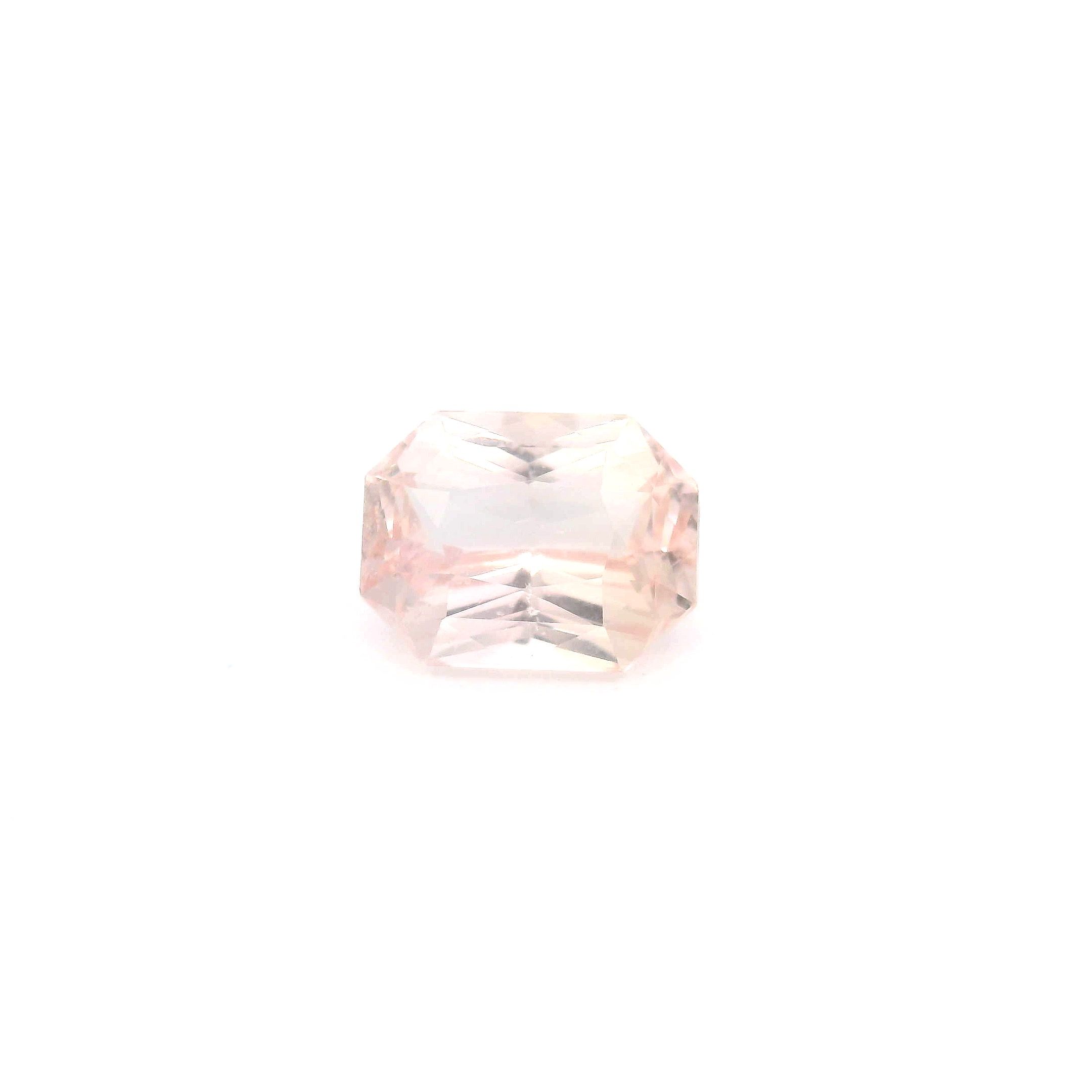 Szafir 1,84 ct, różowy, szlif ośmiokątny