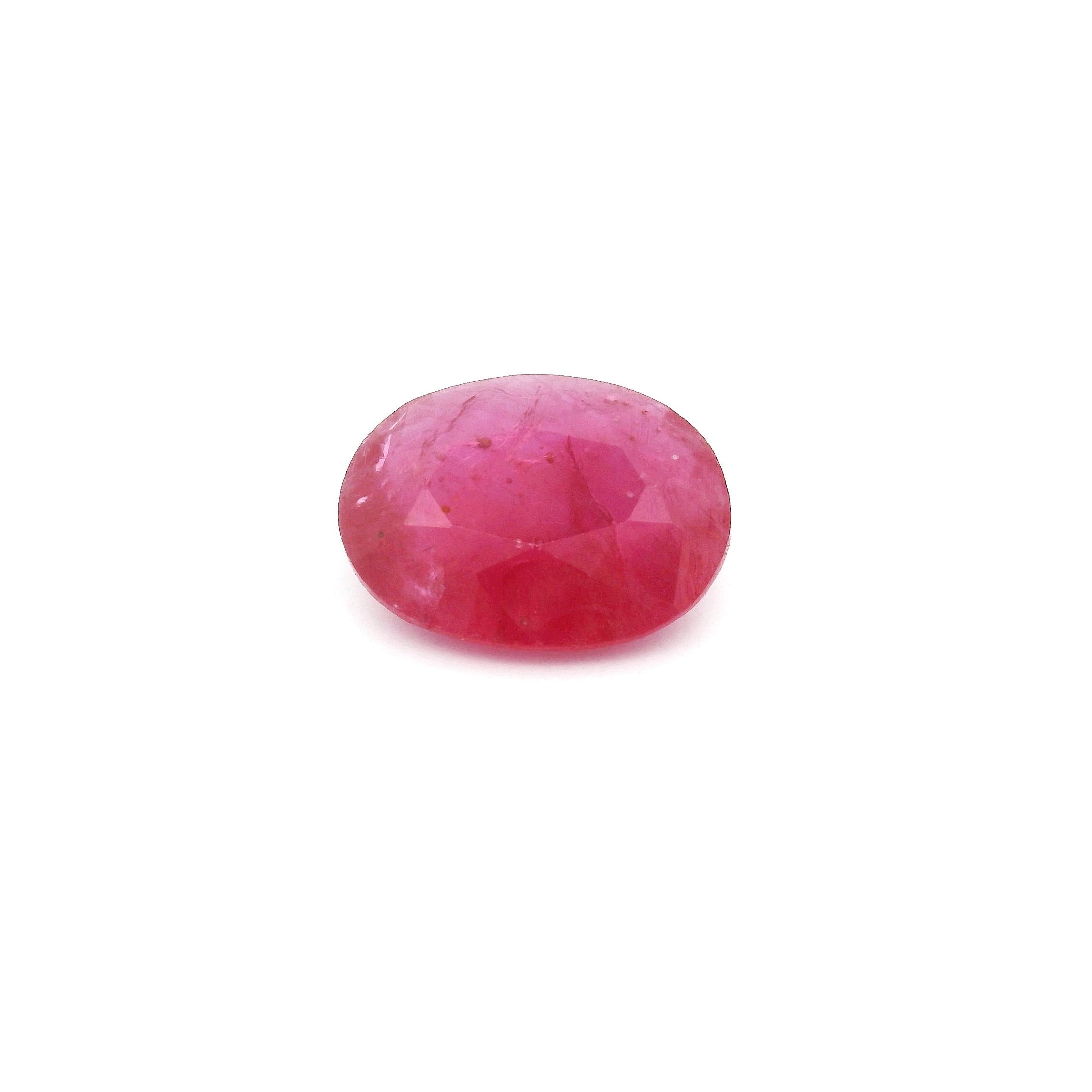 RUBY FACETED 1.78ct RED Medium Intense MI MOZAMBIQUE HEATED