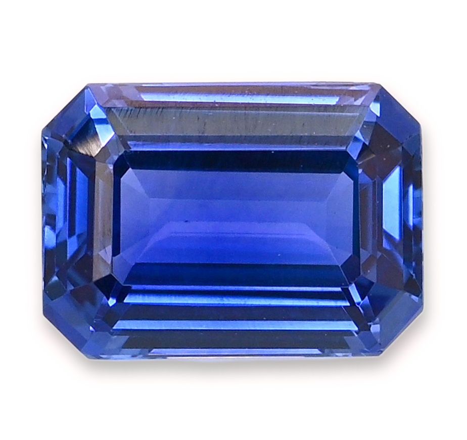 Szafir 1,25 ct, niebieski, szlif szmaragdowy