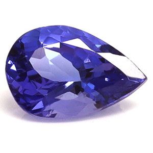 Tanzanit 1,69 ct, niebieski, szlif gruszka