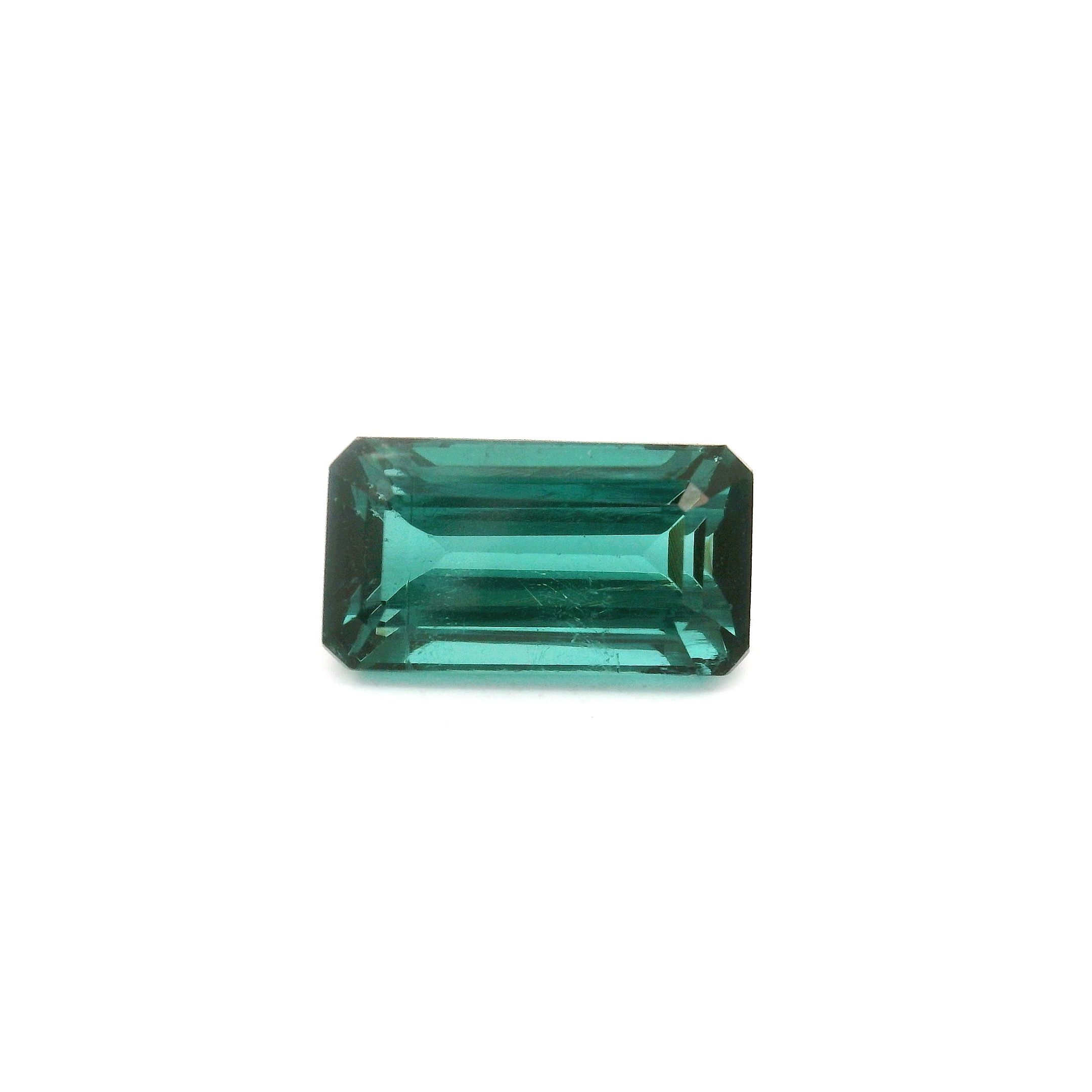 Turmalin 3,36 ct, niebieski, szlif ośmiokątny