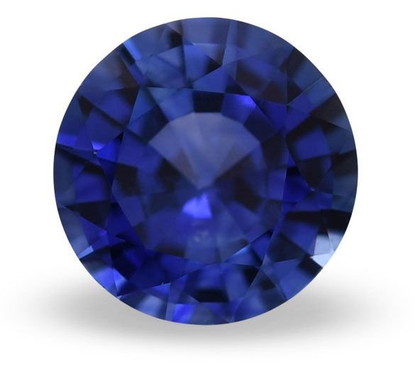 Szafir 1,03 ct, niebieski, szlif okrągły