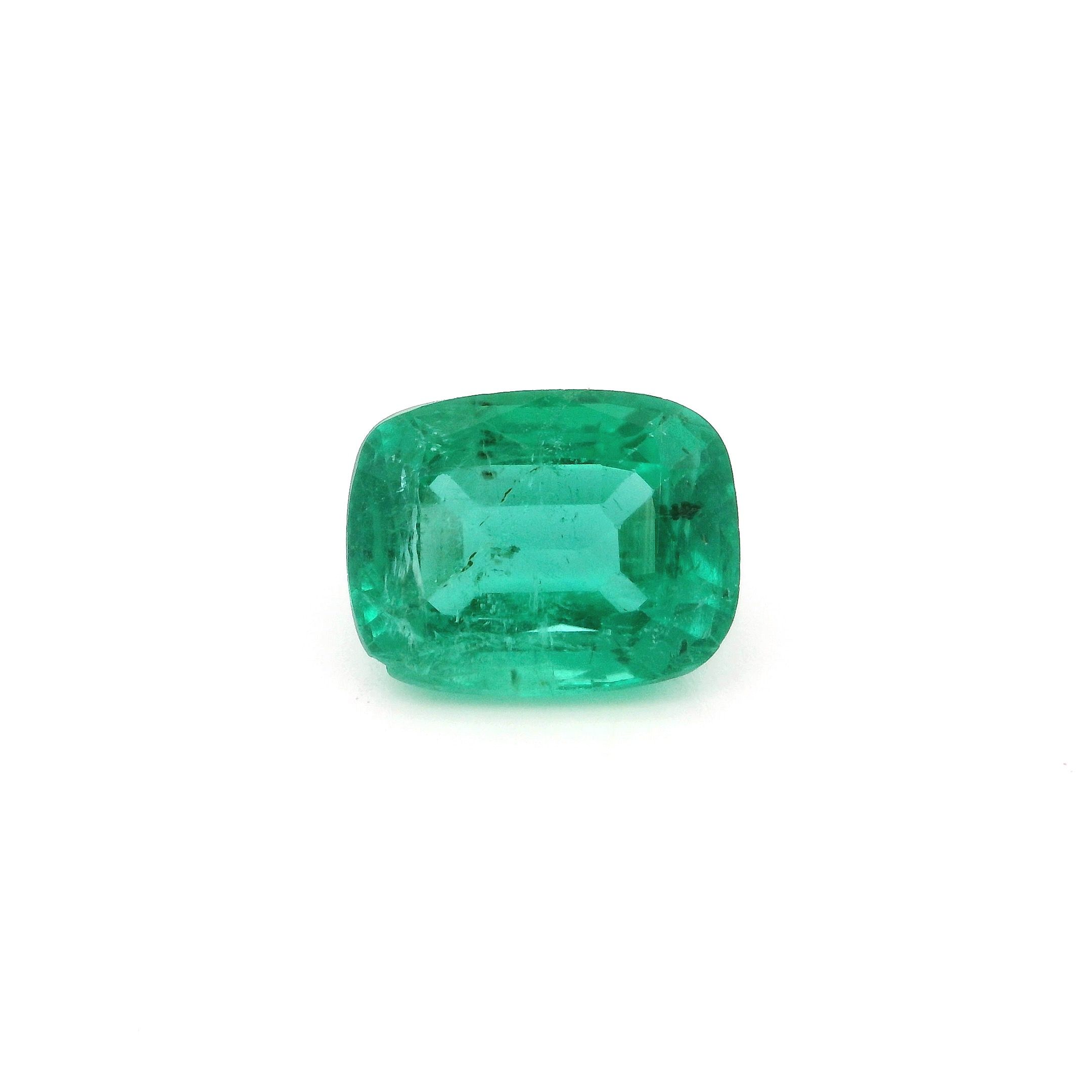 2.37 ct Cushion emerald