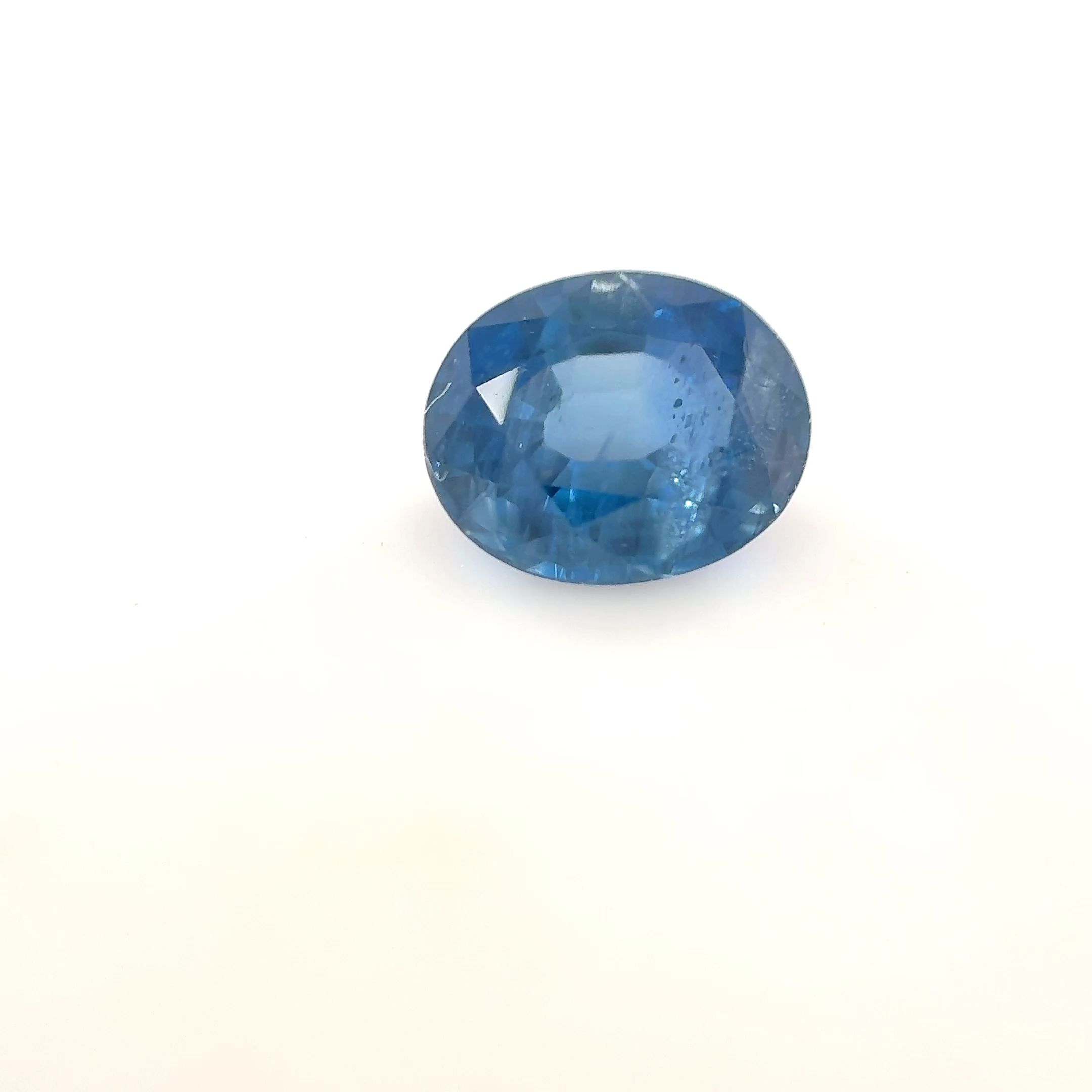Szafir 1,14 ct, niebieski, szlif owalny