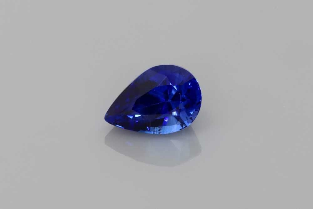 Szafir 1,28 ct, niebieski, szlif gruszka