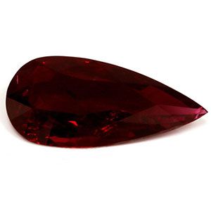 Rubin 2,32 ct, czerwony, szlif gruszka