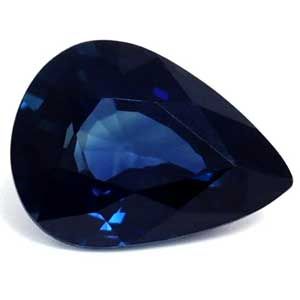 Szafir 1,28 ct, niebieski, szlif gruszka