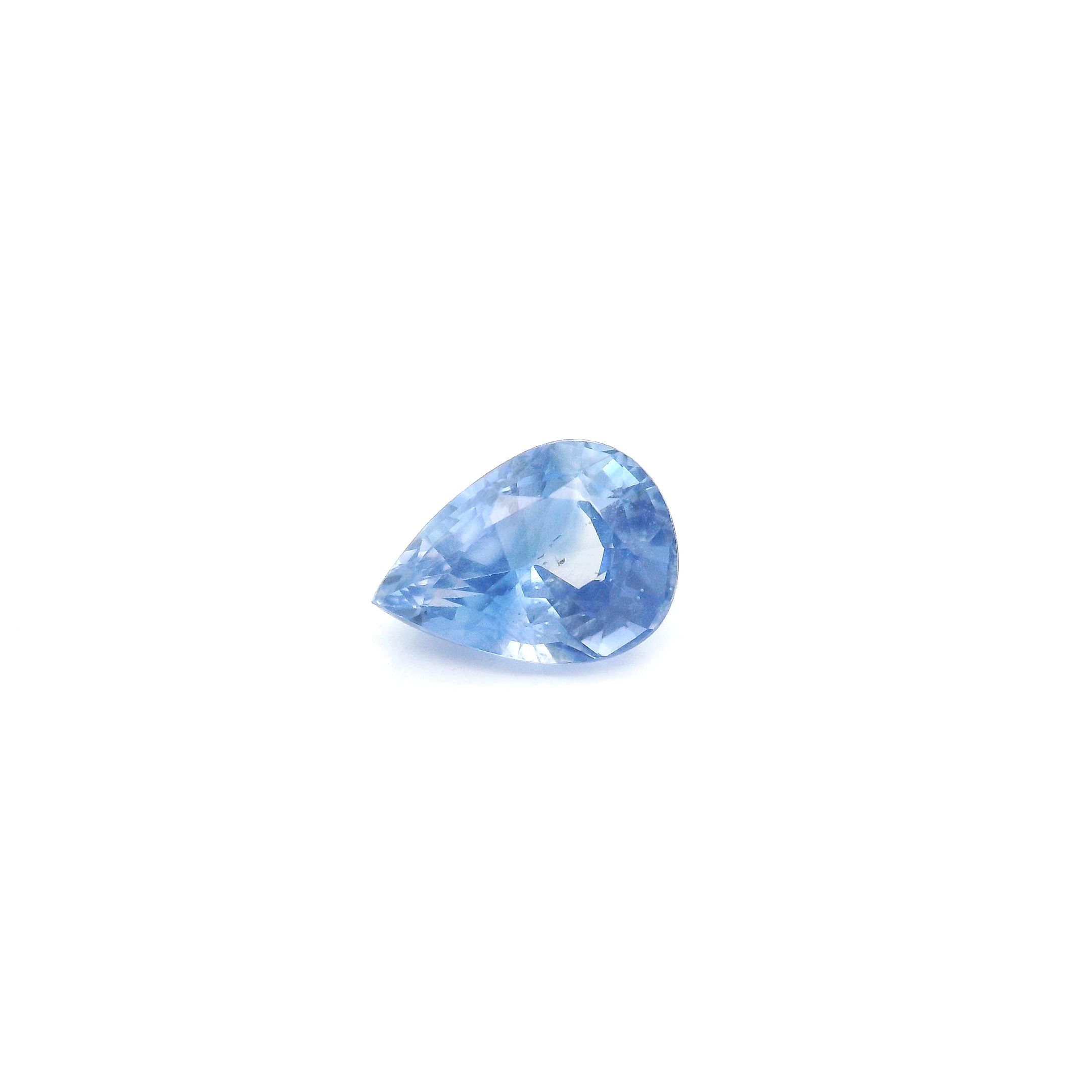 Szafir 1,11 ct, niebieski, szlif gruszka