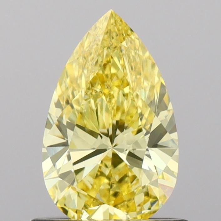 0.83 CT Fancy Vivid Yellow PEAR