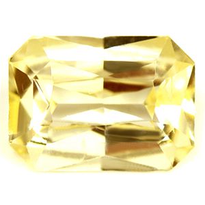Szafir 1,74 ct, żółty, szlif szmaragdowy