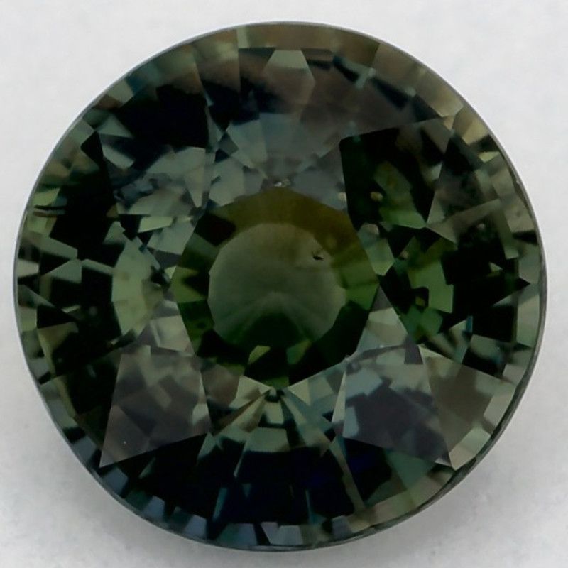 Szafir 1,19 ct, zielony, szlif okrągły