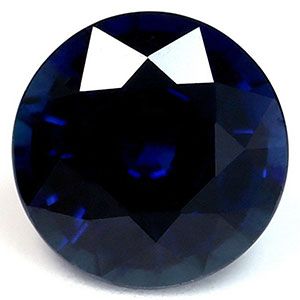 Szafir 1,47 ct, niebieski, szlif okrągły