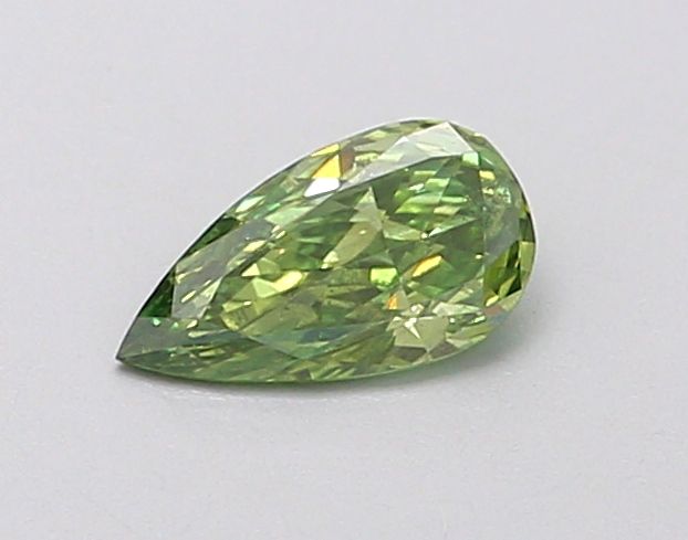 0.28 CT Fancy Vivid Green PEAR