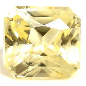 Szafir 1,85 ct, żółty, szlif szmaragdowy