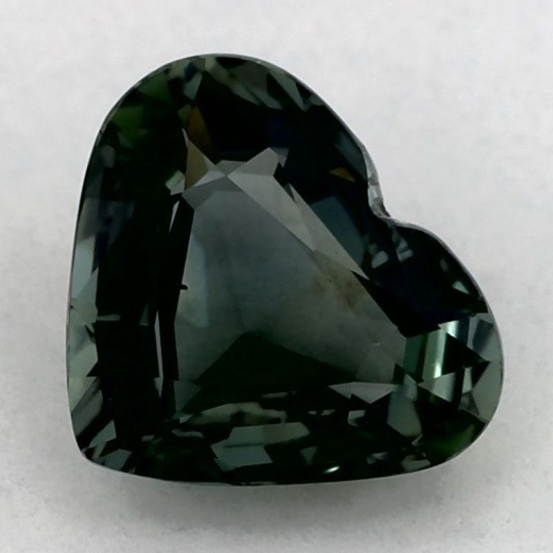 Szafir 1,05 ct, zielony, szlif serce