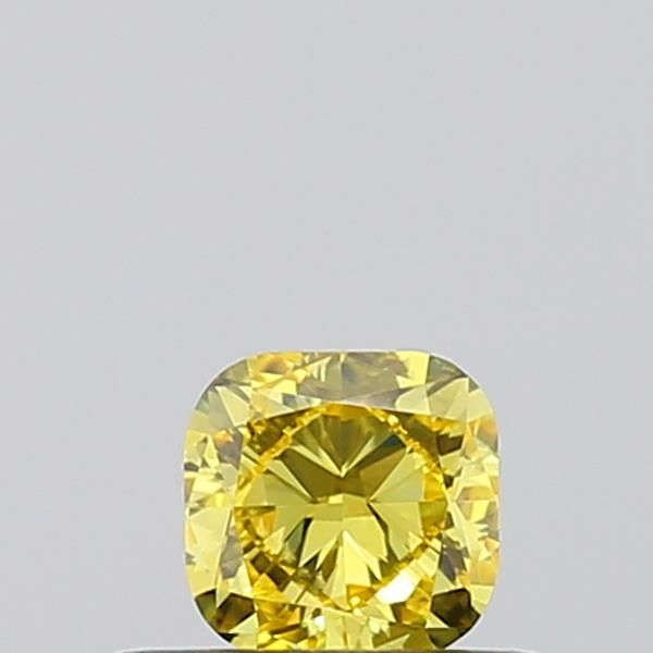 0.32 CT Fancy Vivid Yellow CUSHION BRILLIANT