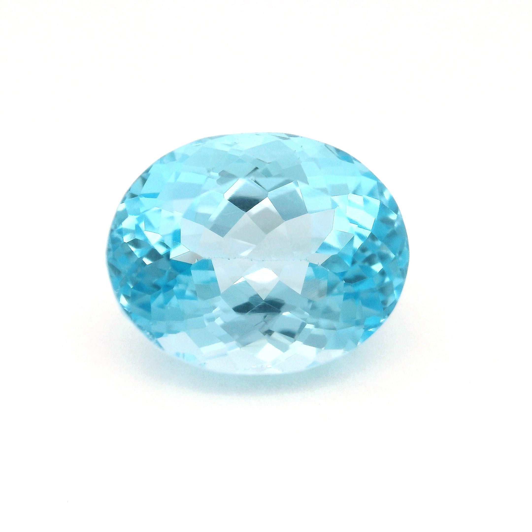 TOPAZ FACETED 11.47ct BLUE Medium intense EC REST_OF_AFRICA HEATED