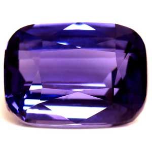 Szafir 1,02 ct, purpurowy, szlif cushion