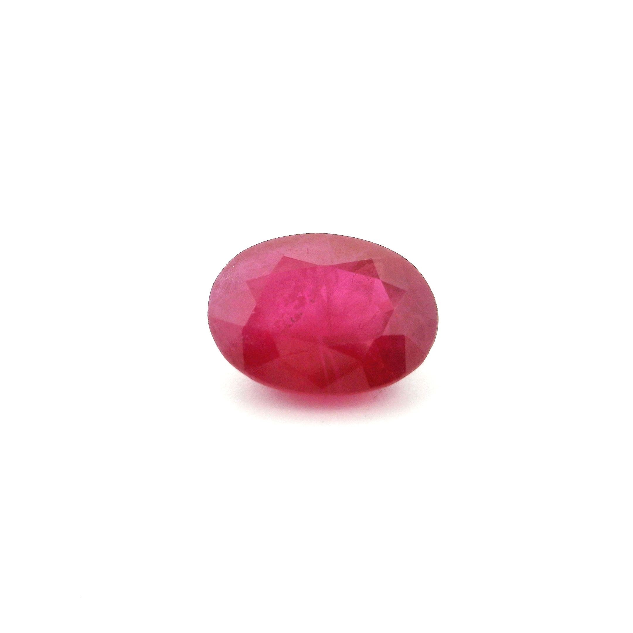 Rubin 1,77 ct, czerwony, szlif owalny