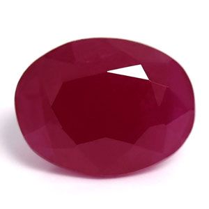 Rubin 2,93 ct, czerwony, szlif owalny