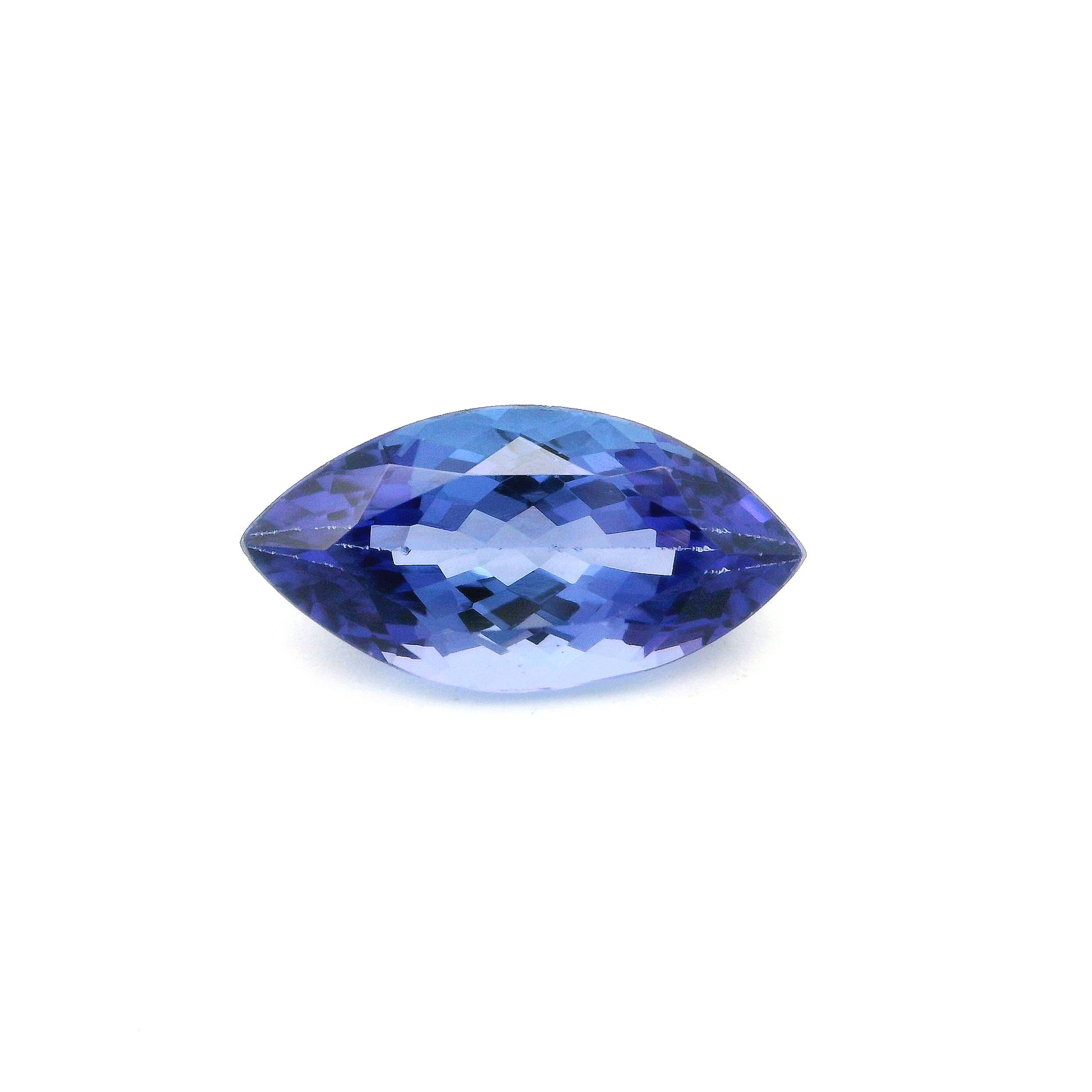 Tanzanit 4,23 ct, niebieski, szlif markiza
