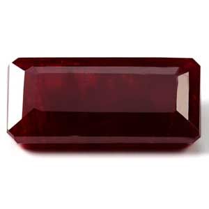 Rubin 3,89 ct, czerwony, szlif szmaragdowy