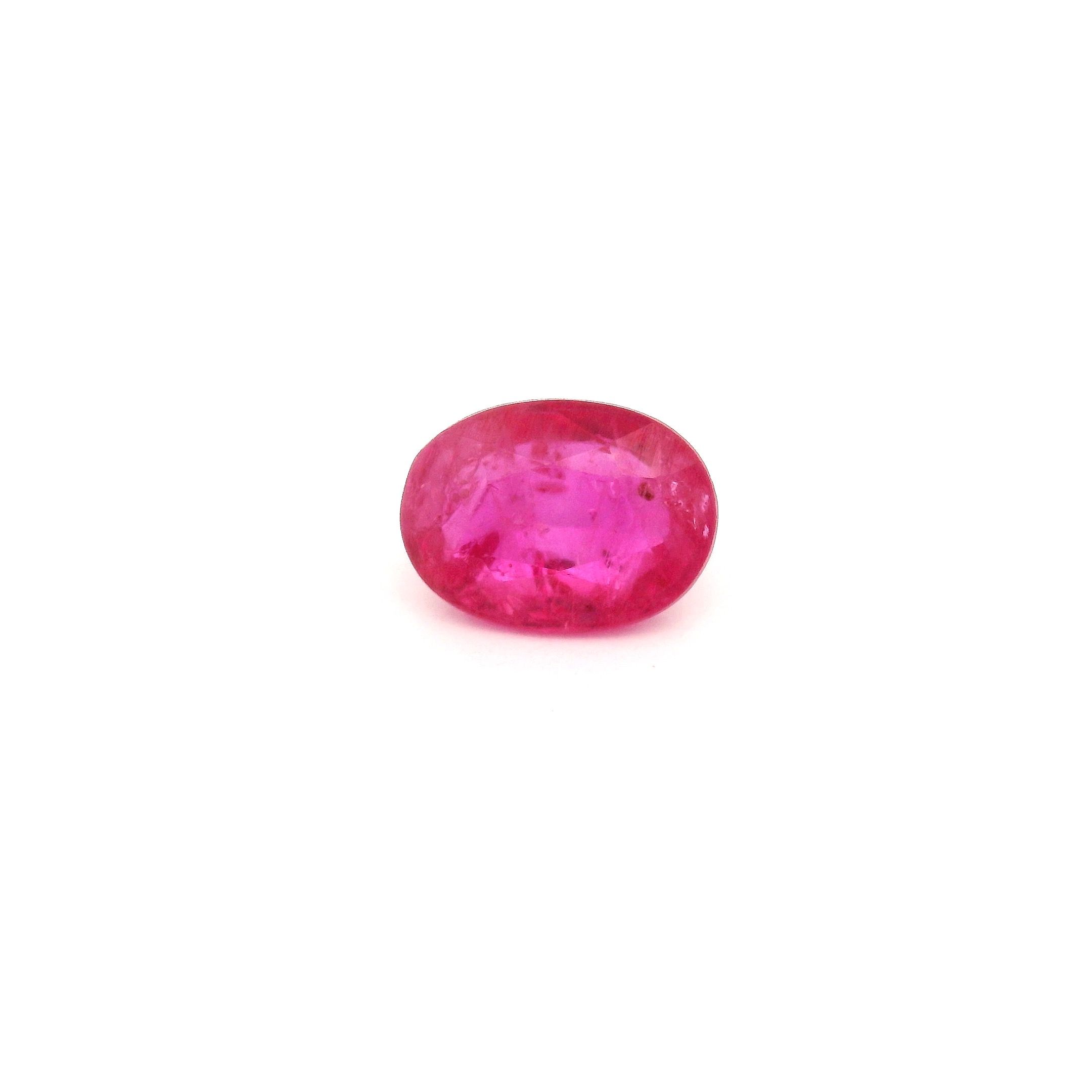 Rubin 1,14 ct, czerwony, szlif owalny