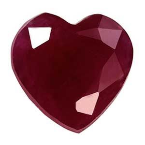 Rubin 1,71 ct, czerwony, szlif serce