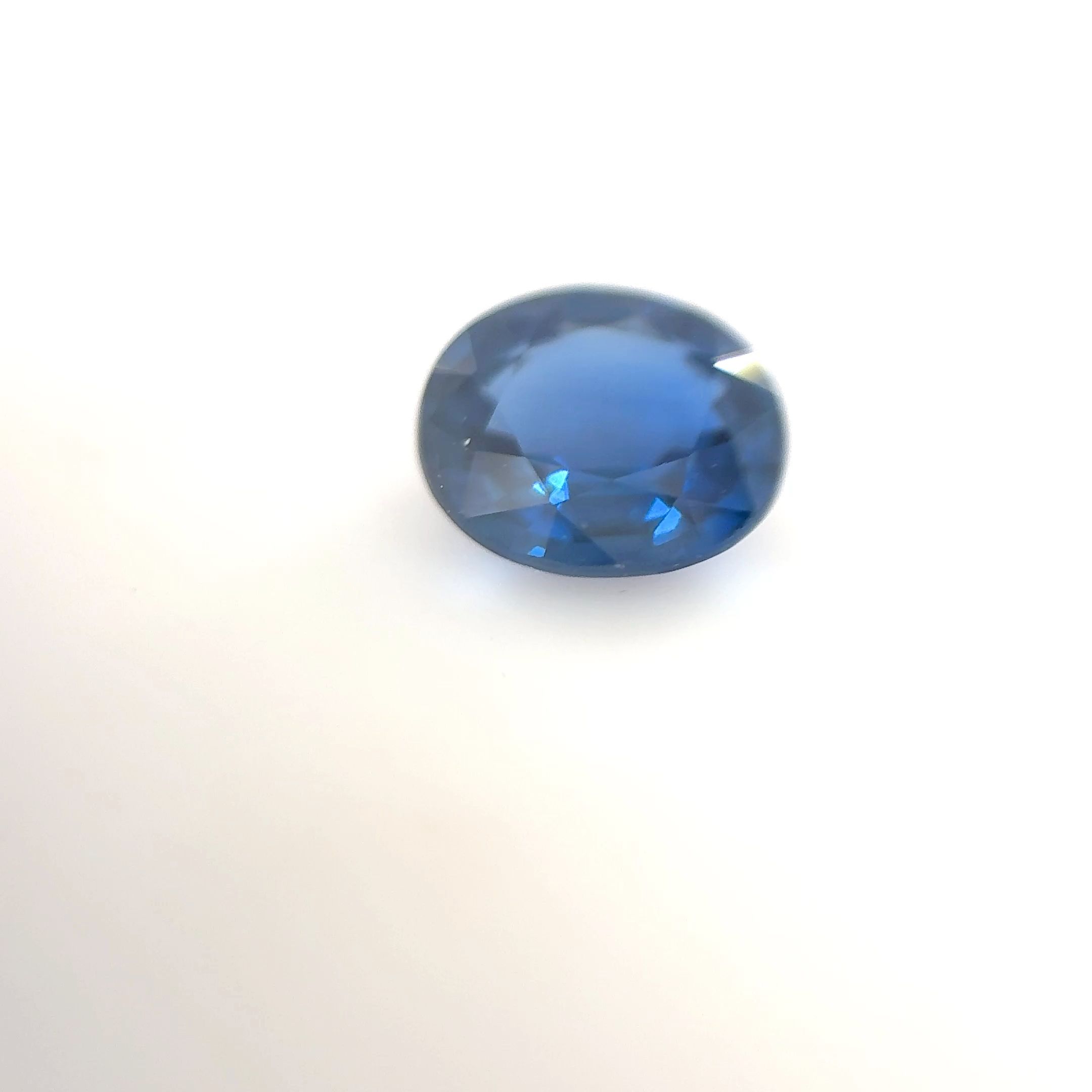 Szafir 1,03 ct, niebieski, szlif owalny