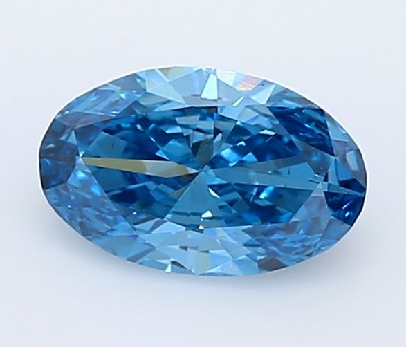 0.66 CT Fancy Vivid Blue OVAL