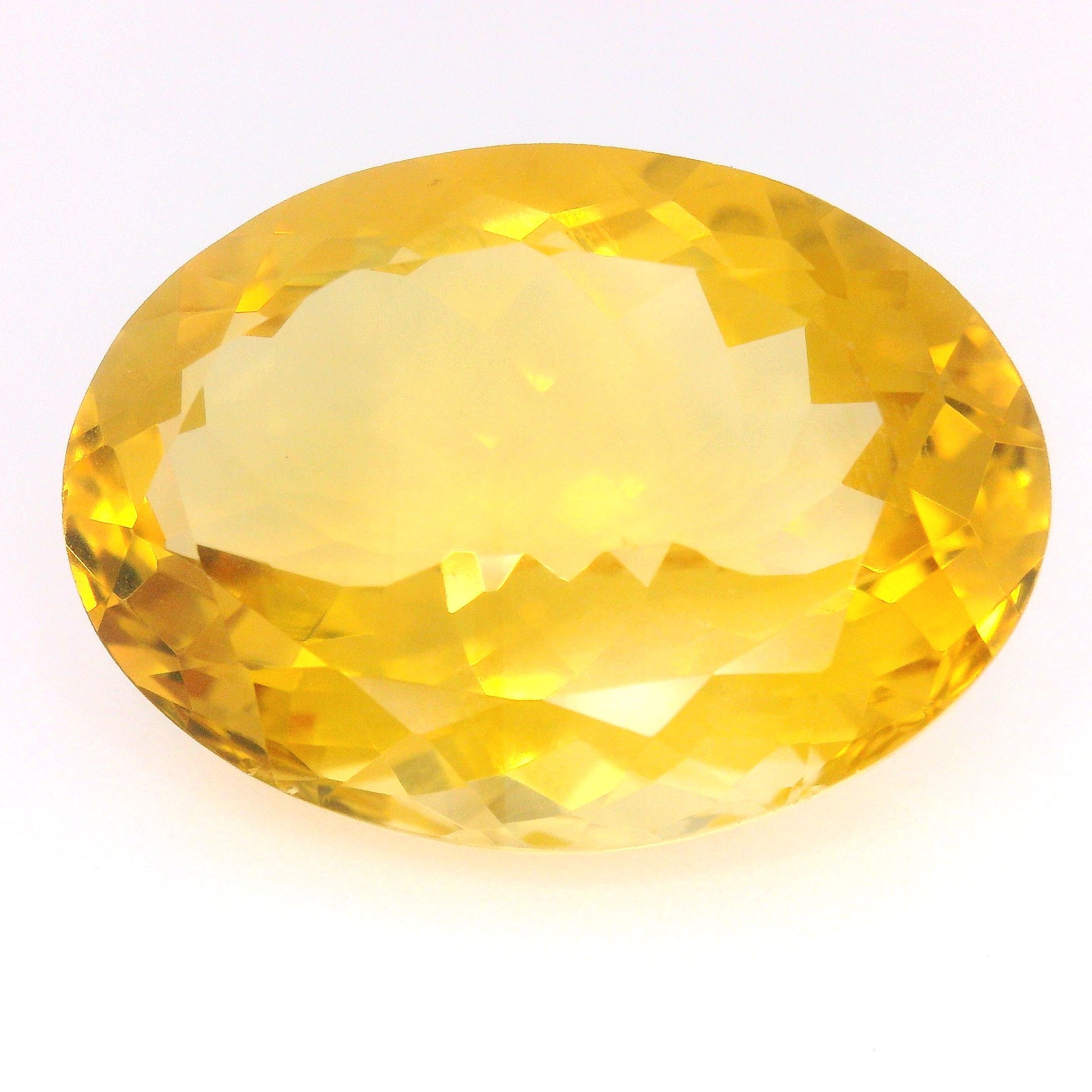 Cytryn 28,04 ct, żółty, szlif owalny
