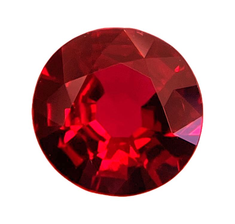 Rubin 1,22 ct, czerwony, szlif okrągły