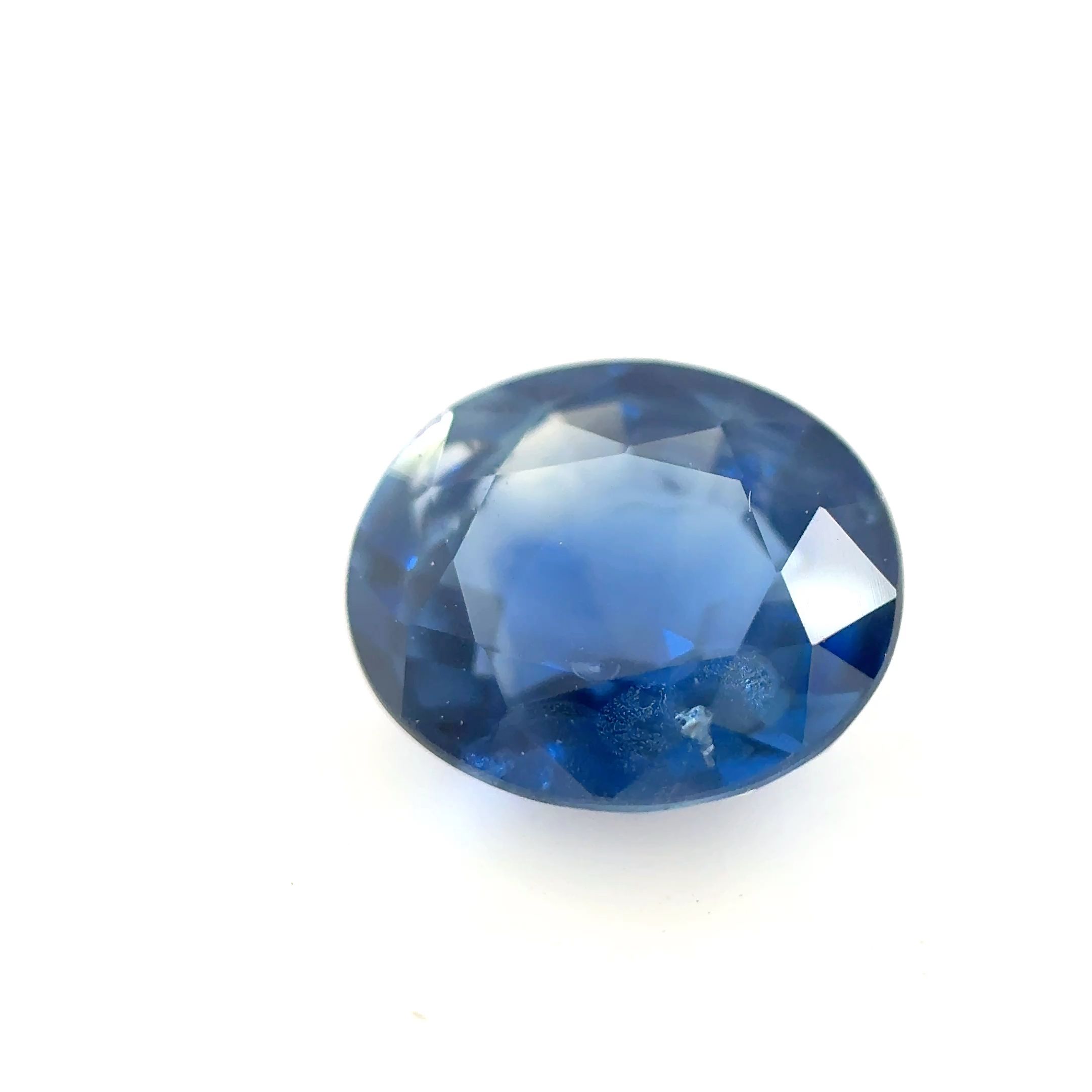 Szafir 1,11 ct, niebieski, szlif owalny