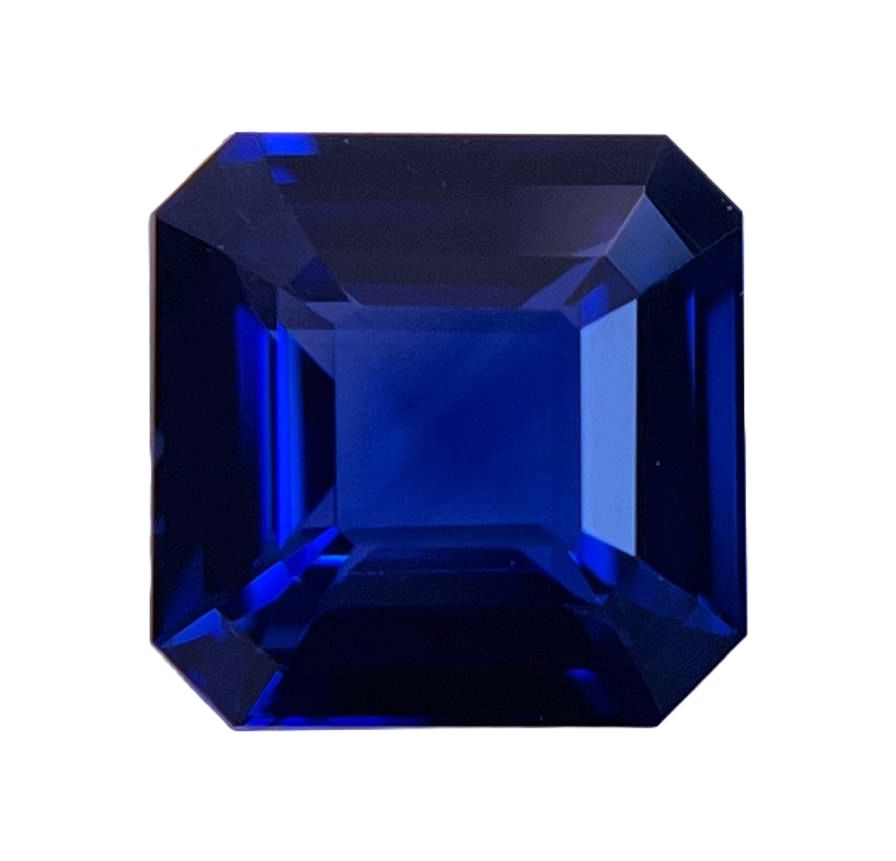 Szafir 2,06 ct, niebieski, szlif szmaragdowy