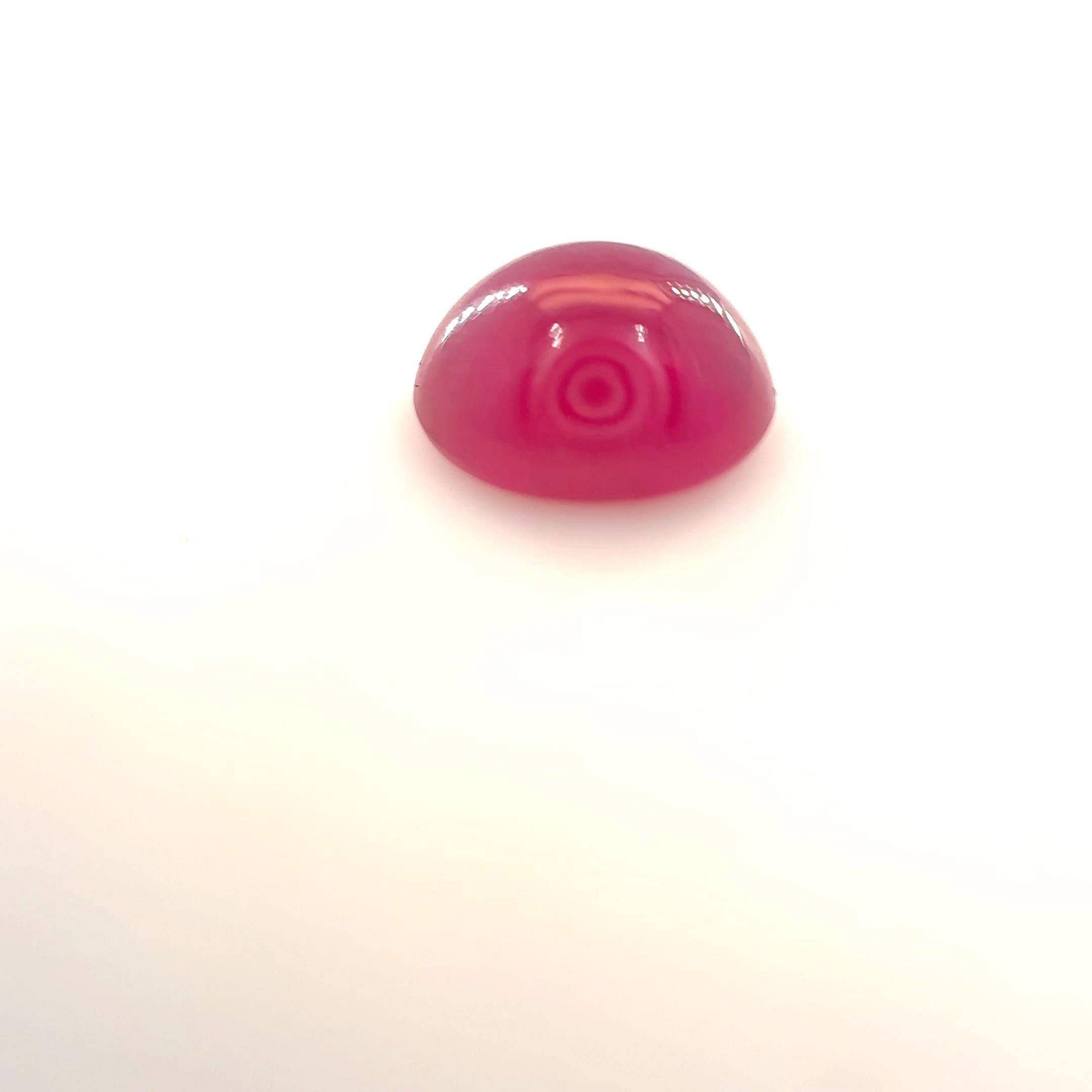 Rubin 1,47 ct, czerwony, kaboszon