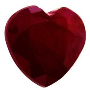 Rubin 2,18 ct, czerwony, szlif serce