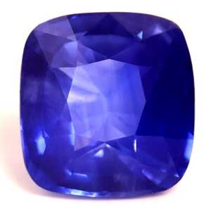 Szafir 1,33 ct, niebieski, szlif cushion