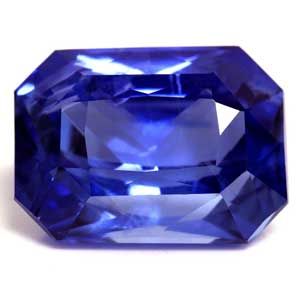 Szafir 6,69 ct, niebieski, szlif szmaragdowy