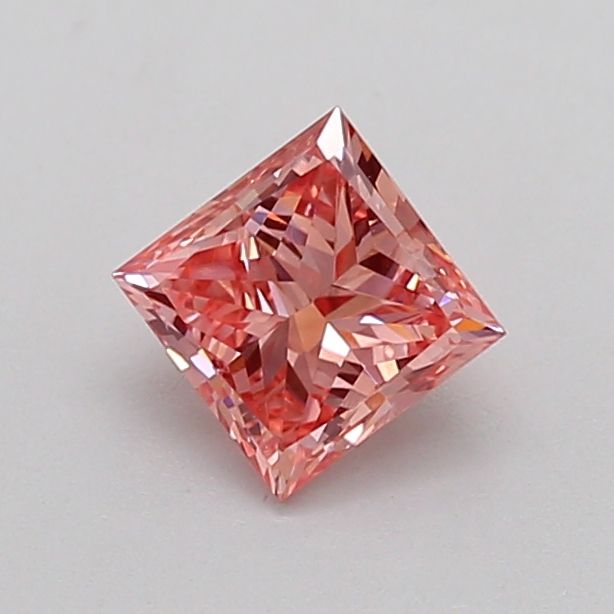 0.7 CT Fancy Intense Orangey Pink PRINCESS