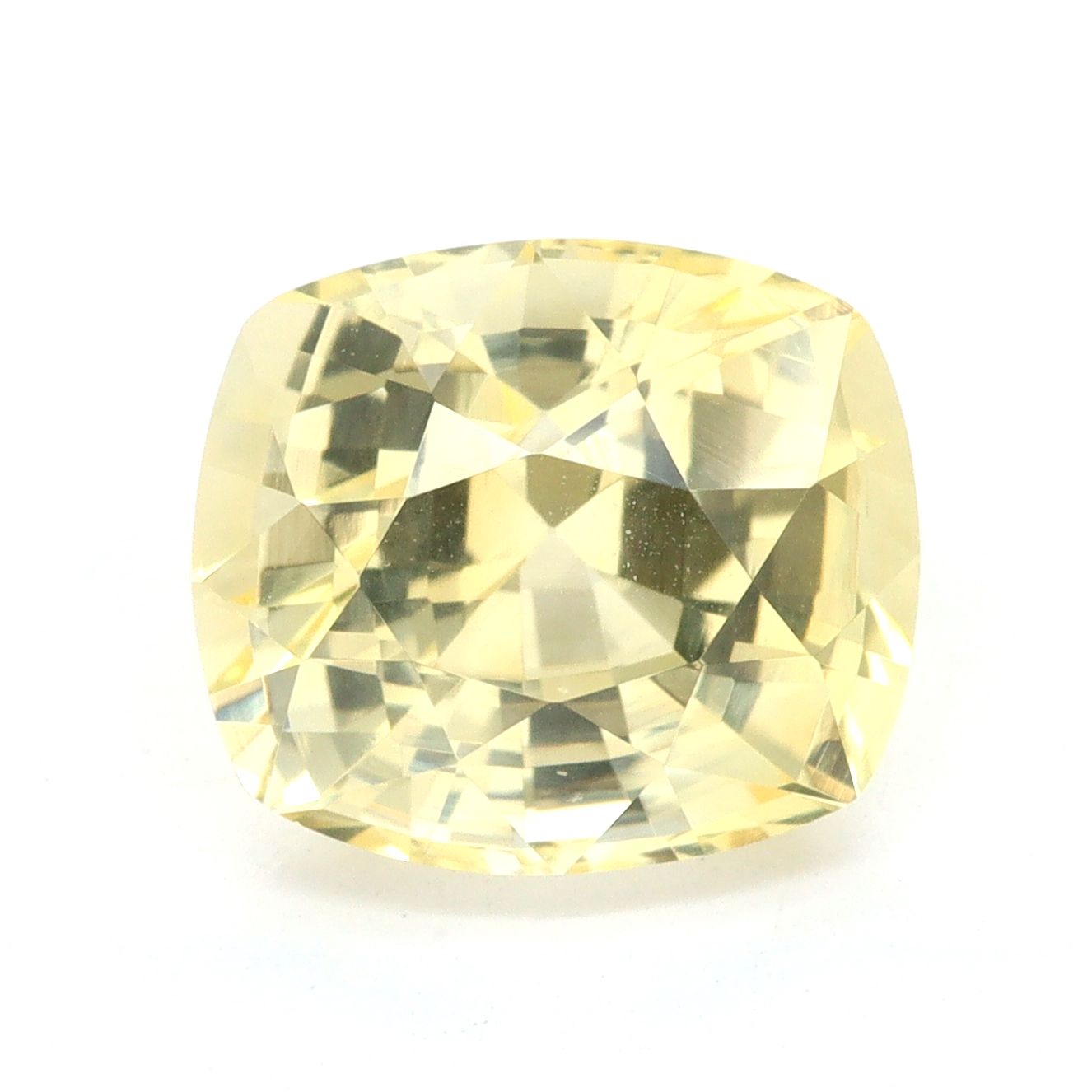 Szafir 3,47 ct, żółty, szlif cushion