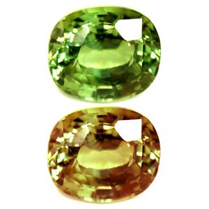 Aleksandryt 1,51 ct, zielony, szlif cushion