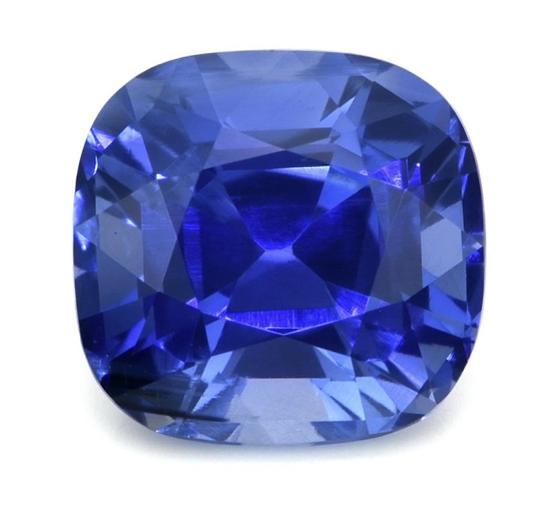 Szafir 6,79 ct, niebieski, szlif cushion