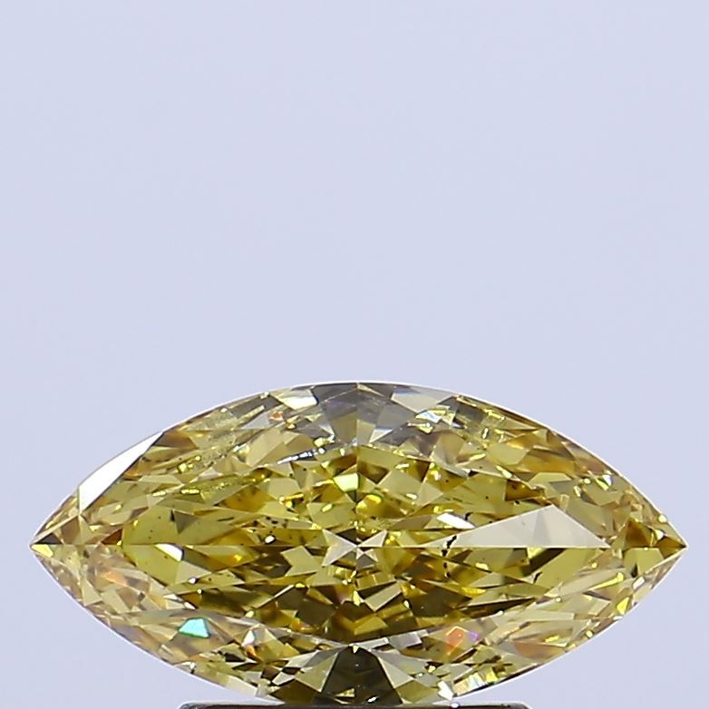 0.93 CT Fancy Intense Brownish Yellow MARQUISE