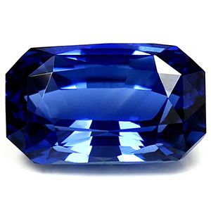 Szafir 1,24 ct, niebieski, szlif szmaragdowy