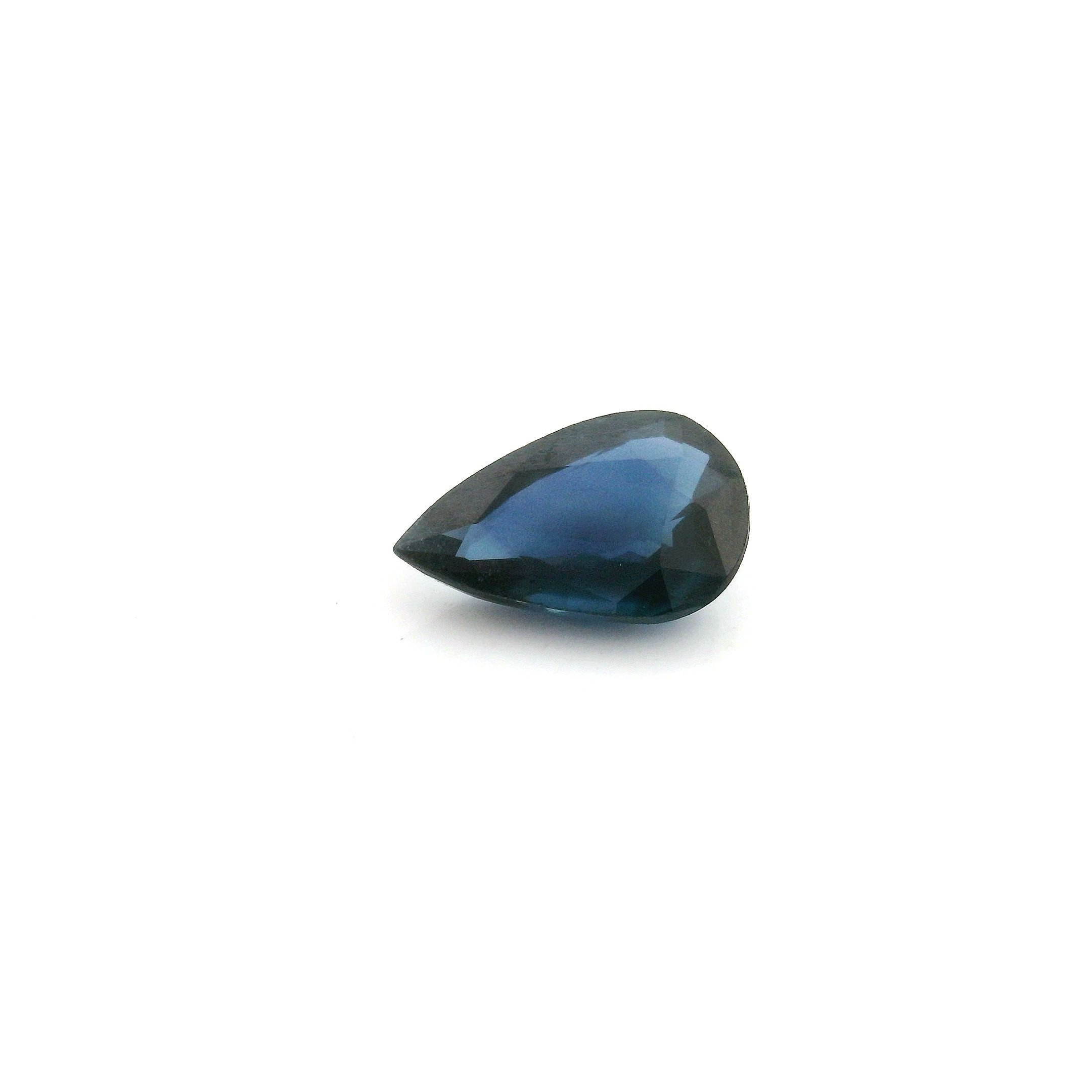 Szafir 1,00 ct, niebieski, szlif gruszka
