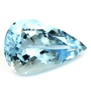 Akwamaryn 2,69 ct, niebieski, szlif gruszka